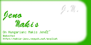 jeno makis business card